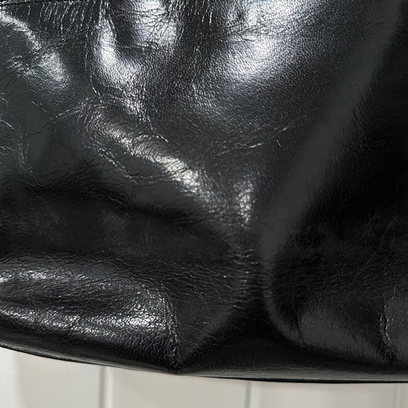 Vintage Pistore Italian Chic Black Woven Leather Shoulder Bag - Picture 5 of 13